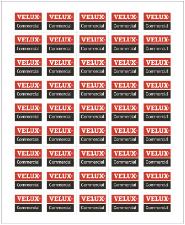 Velux Commercal Logo Sticker Sheet