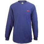 Hanes® Beefy-T® - 100% Cotton Long Sleeve T-Shirt - Navy